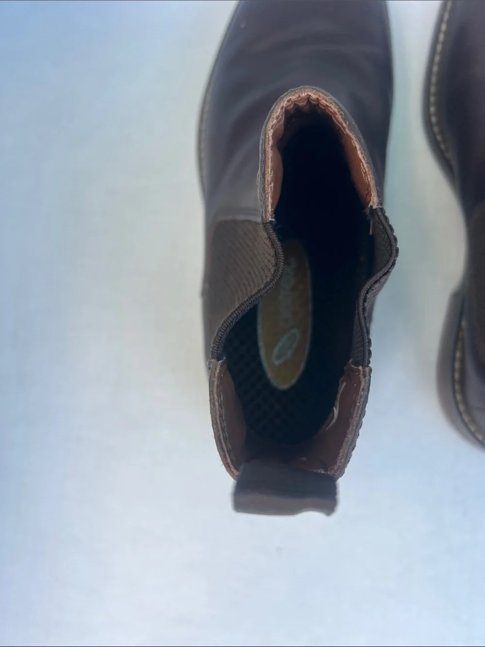 Clarks Dark Brown Leather Chukka Boots with Elastic Panels